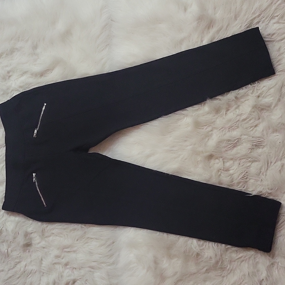 NWOT GYMBOREE Girl's black pants with zipper front pockets size 7